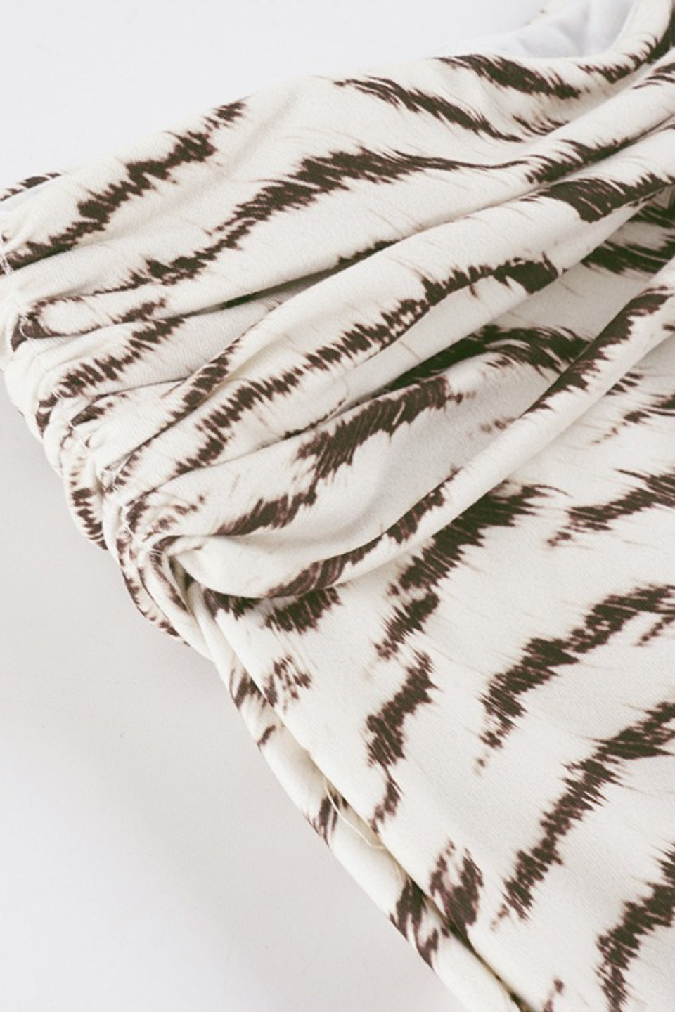 Zebra Print Contrast Low Rise Slim Flare Pants