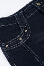 Y2K Graphic Print Slim Flare Leg Jeans