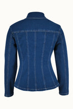 Fitted Long Sleeve Denim Jacket