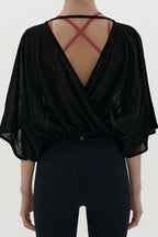 Quick Dry Cropped Backless Sun Protection Tee