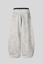 Washed Double Waist Baggy Sweatpants