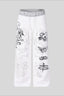 Rhinestone Graphic Patch Wide Leg Sweatpants