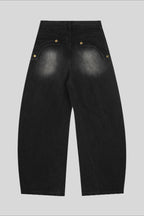 Celestial Line Embroidered Wide Leg Jeans