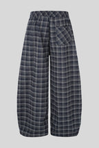 Plaid Baggy Barrel Leg Streetwear Pants