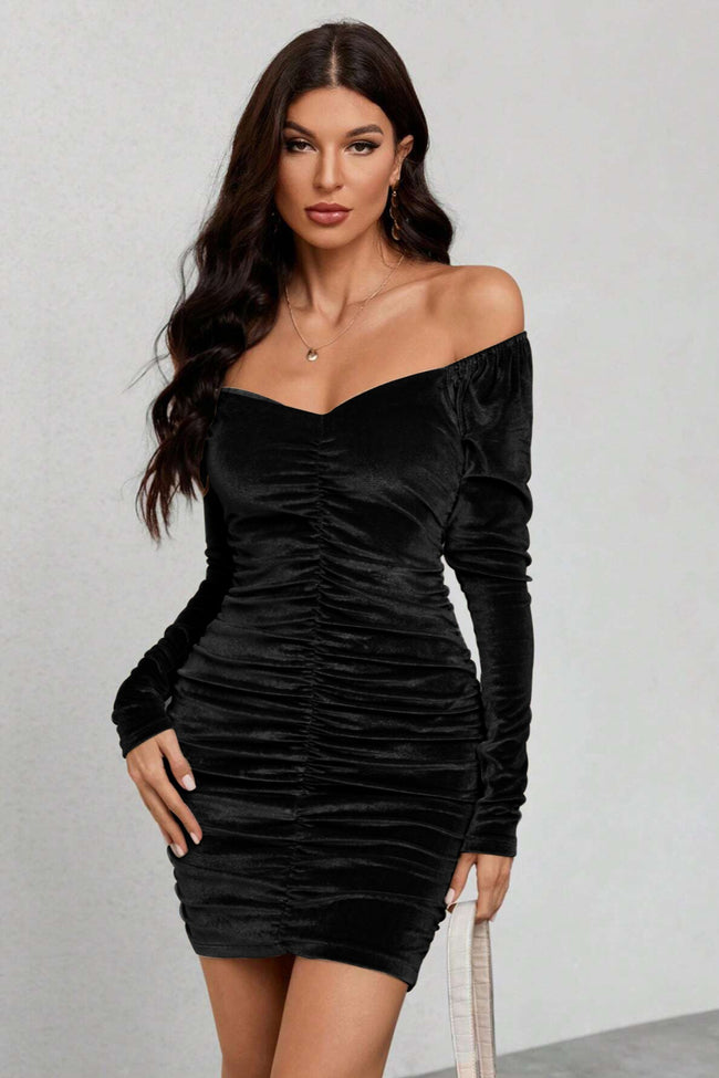 Velvet Bodycon Party Dress Main image