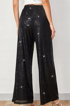 Elegant High Waist Wide Leg Straight Leg Pants