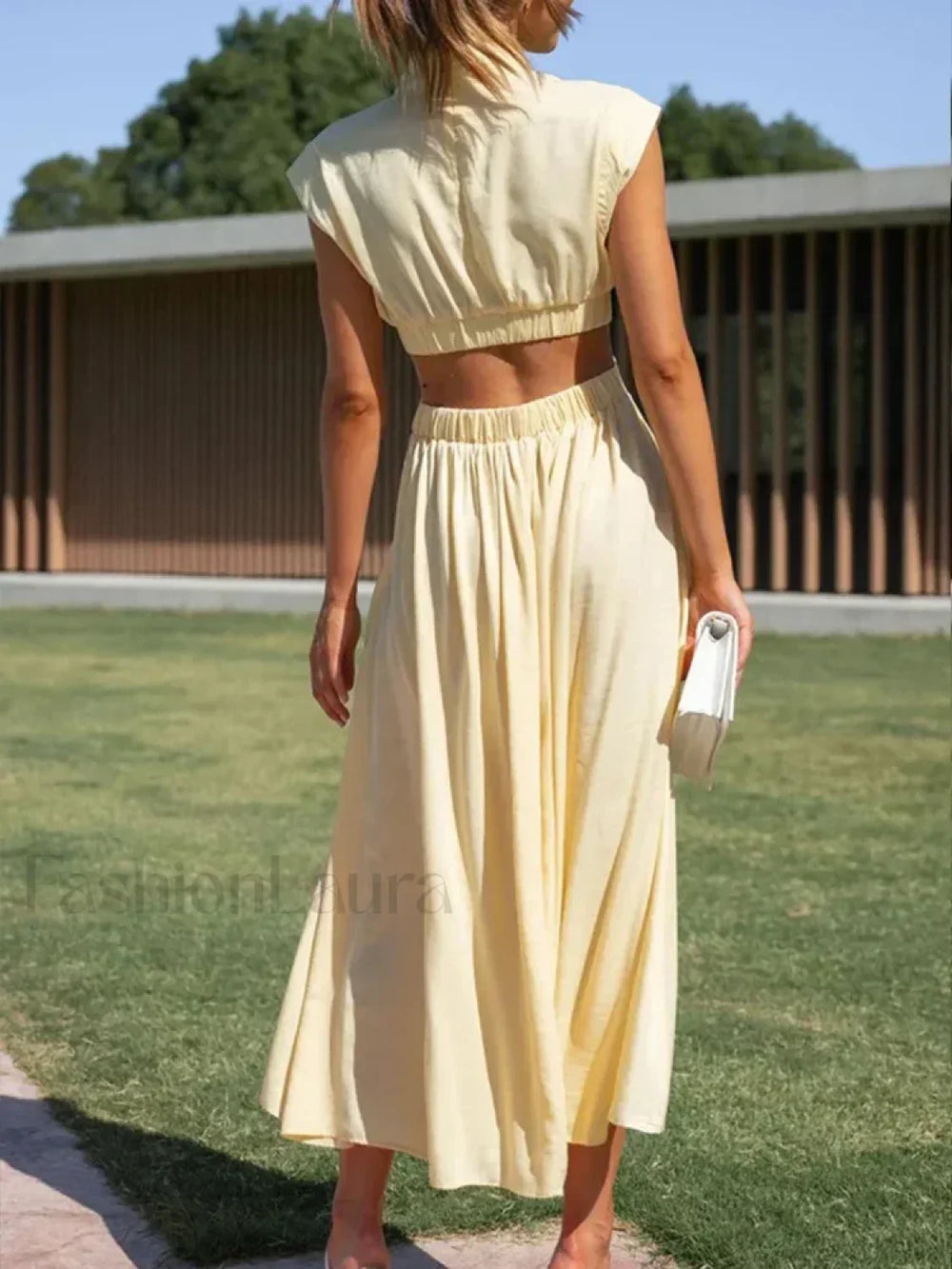 Beach Maxi Hollow Out Casual Fashion Summer Sexy V neck Long Midi Dress