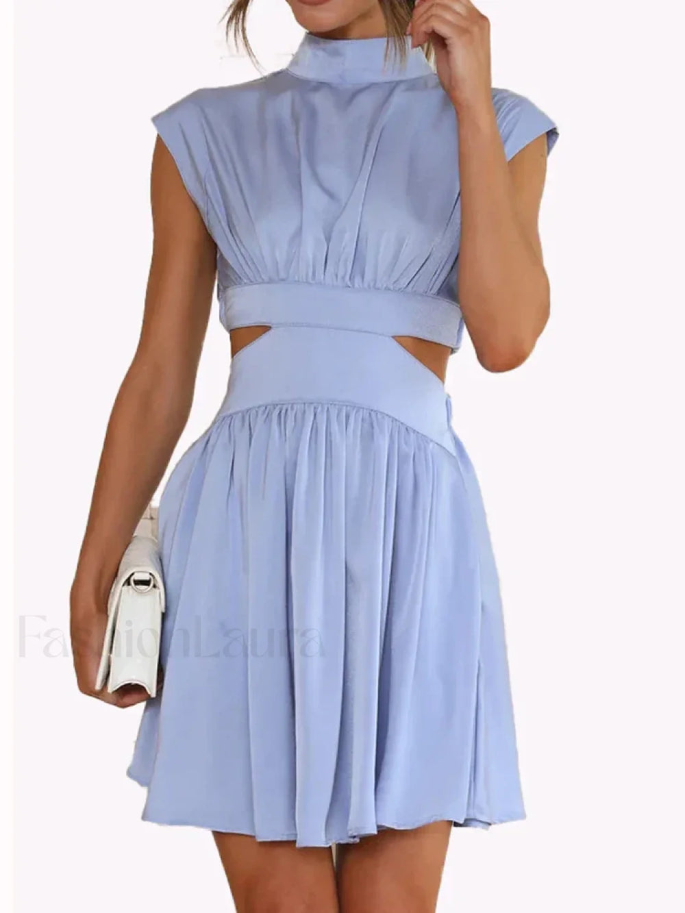 Beach Maxi Hollow Out Casual Fashion Summer Sexy V neck Long Midi Dress blue short / S