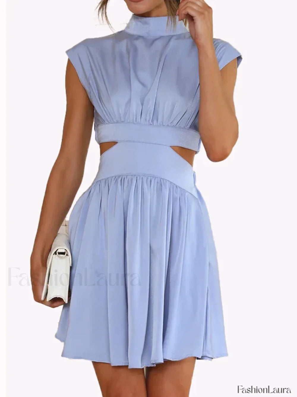 Beach Maxi Hollow Out Casual Fashion Summer Sexy V neck Long Midi Dress blue short / S