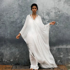 Beach Outing Long Shirt Cover Up WHITE / One Size