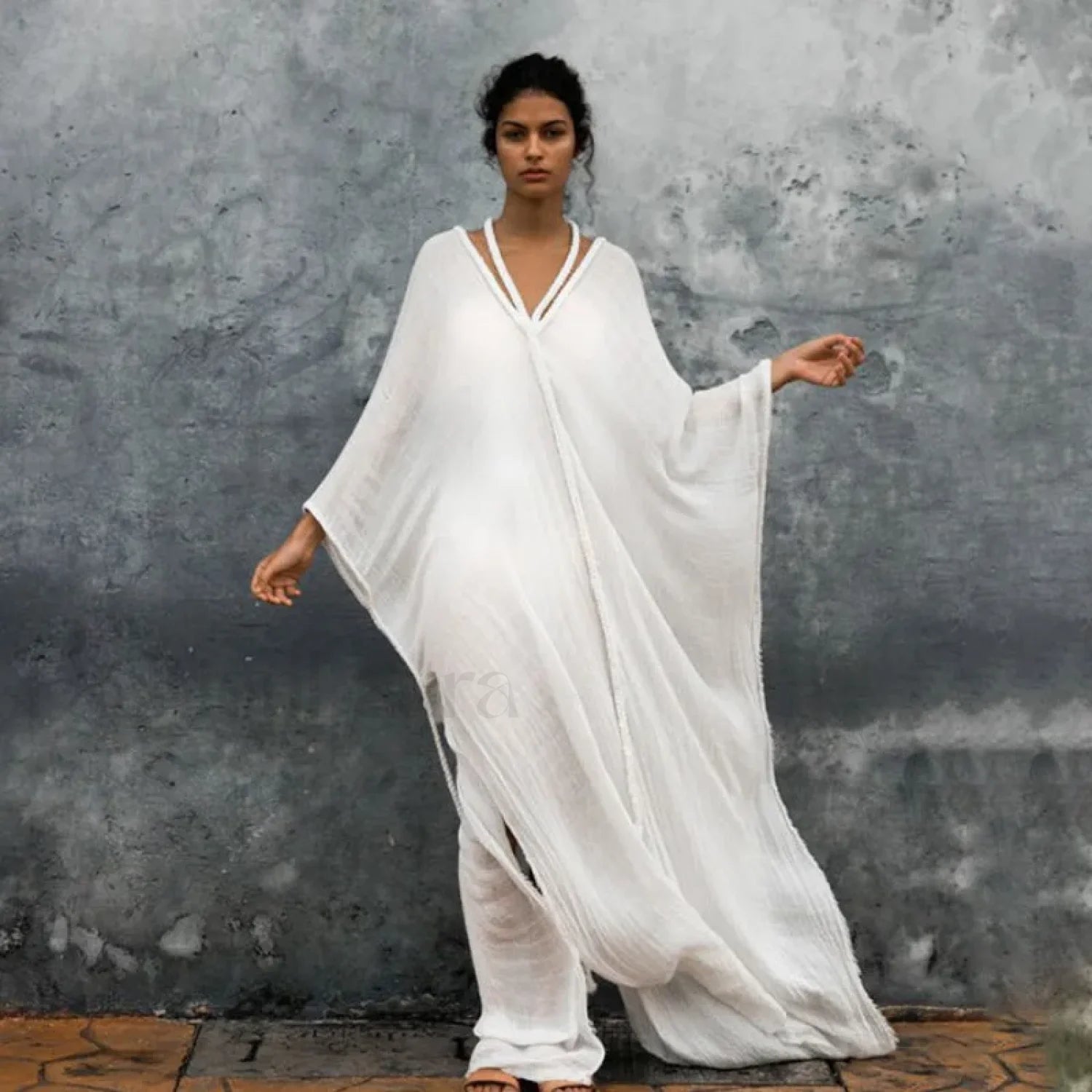 Beach Outing Long Shirt Cover Up WHITE / One Size Main image
