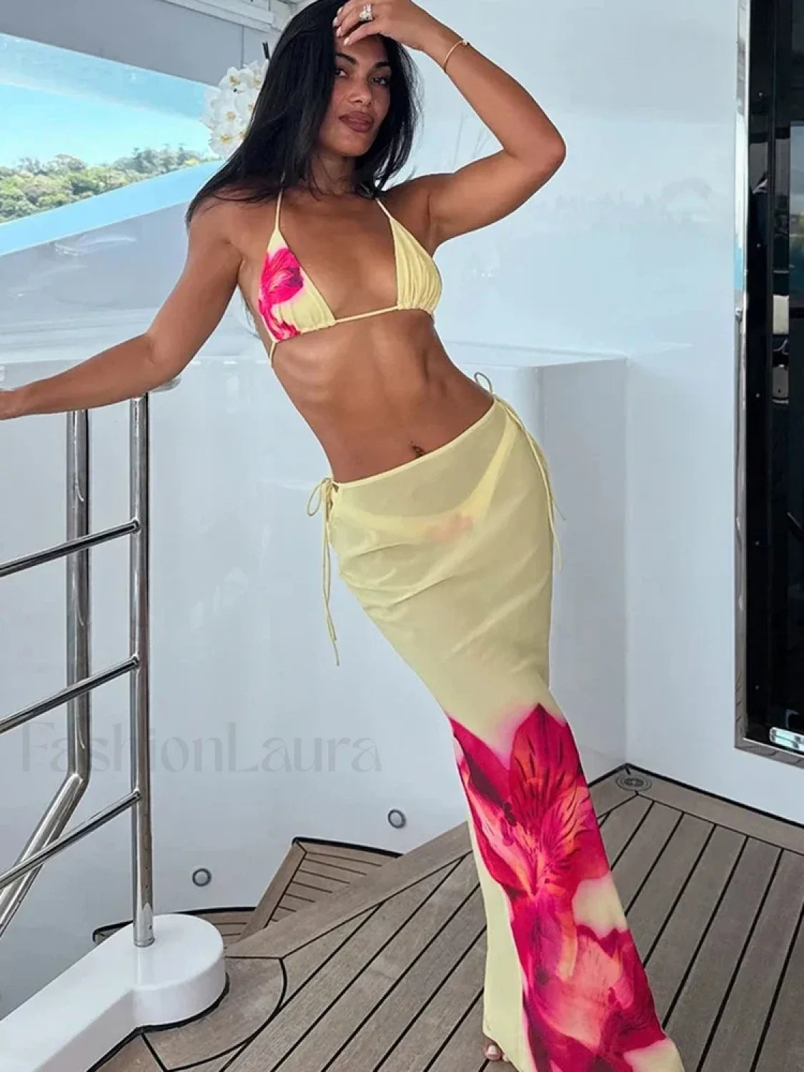 Beach Skirt Backless Three Piece Set Secondary image