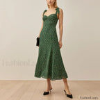 Beach Sweetheart Midi Floral Dress green2 / S