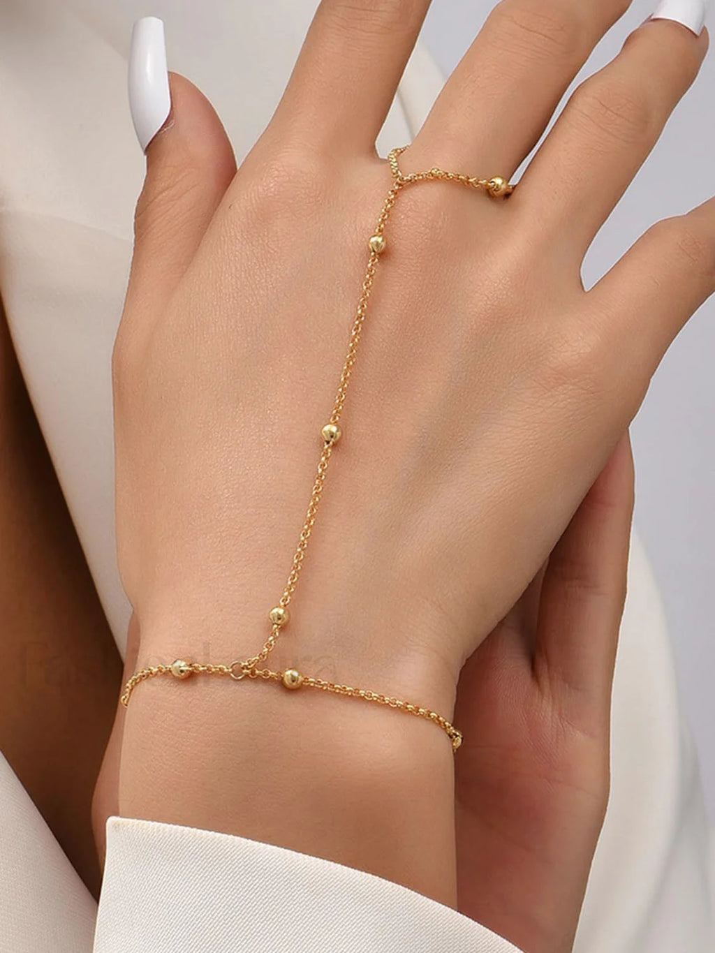 Bead Chain Mittens Bracelet Gold / One Size Bracelets
