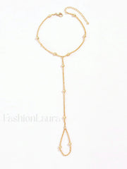 Bead Chain Mittens Bracelet Gold / One Size Bracelets