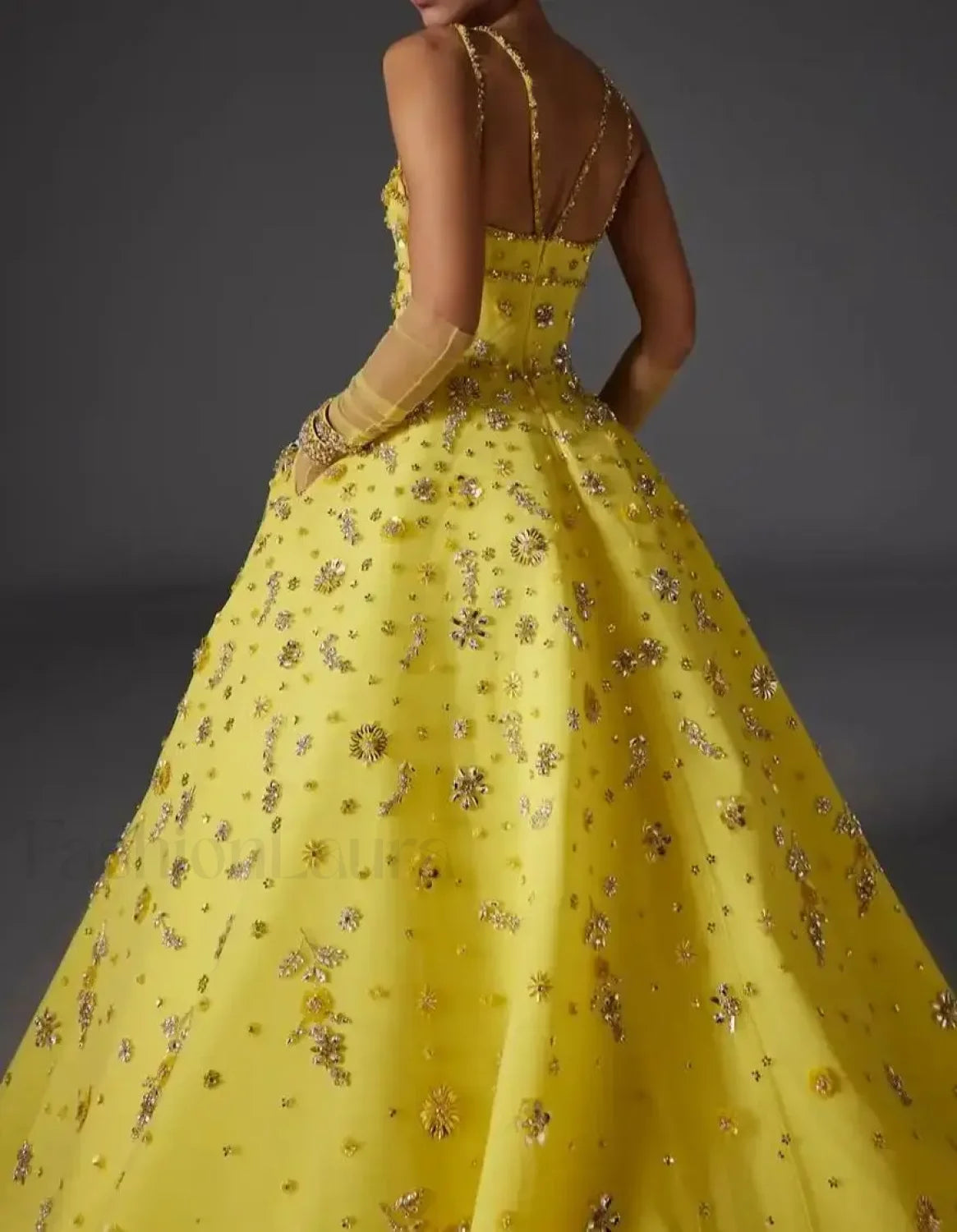 Beaded Floral Strap Maxi Dress Secondary image