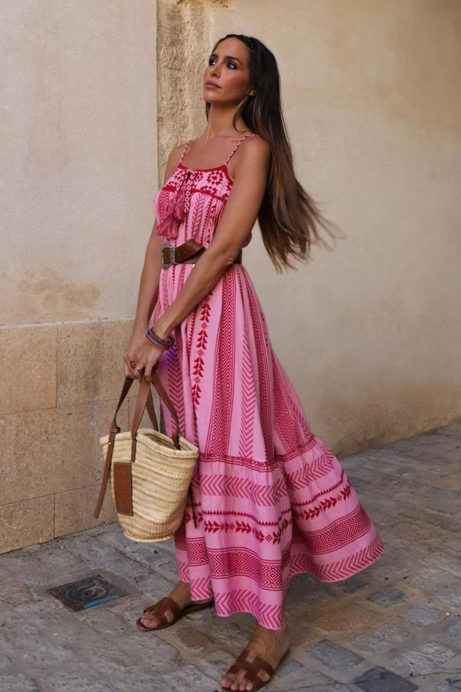 Crochet Knit Spaghetti Strap Boho Dress Secondary image