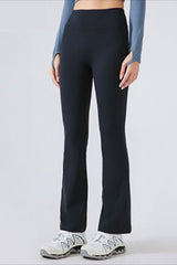 High-Waisted Fleece Lined Flared Yoga Leggings