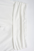 Solid Color Mock Neck Crop Top Bootcut Pants Set