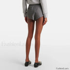 Belt Decoration Y2K High Waist Simple Commuter Short