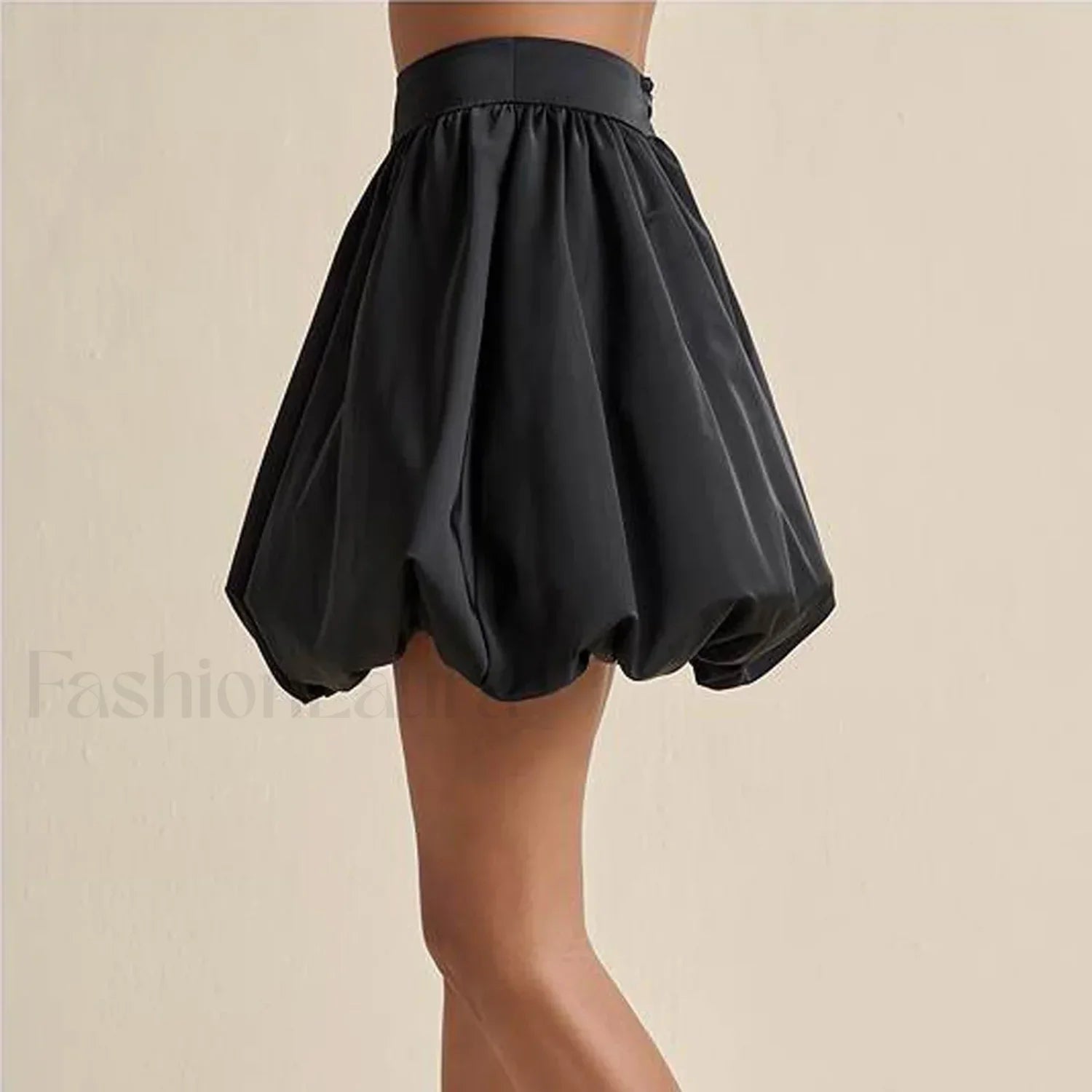 Belted Denim Puffball Skirt Secondary image