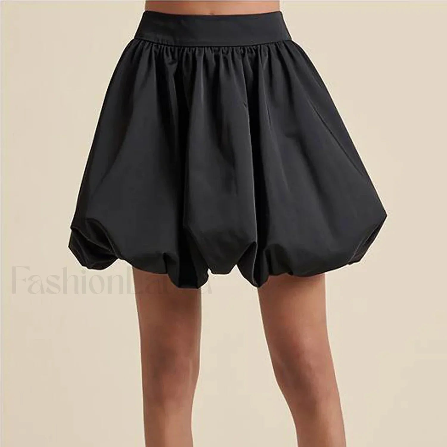 Belted Denim Puffball Skirt Main image