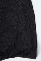 Lace Mesh Sheer Tie Asymmetric Crop Top
