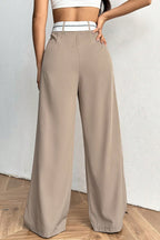 Contrast Comfort Relaxed Wide Leg Pants