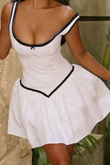 Sexy U Neck Sleeveless Short Bodycon Mini Dress