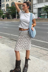 Low Waist Polka Dot Print Skirt