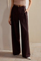 Elegant Stripe Wide Leg Pants