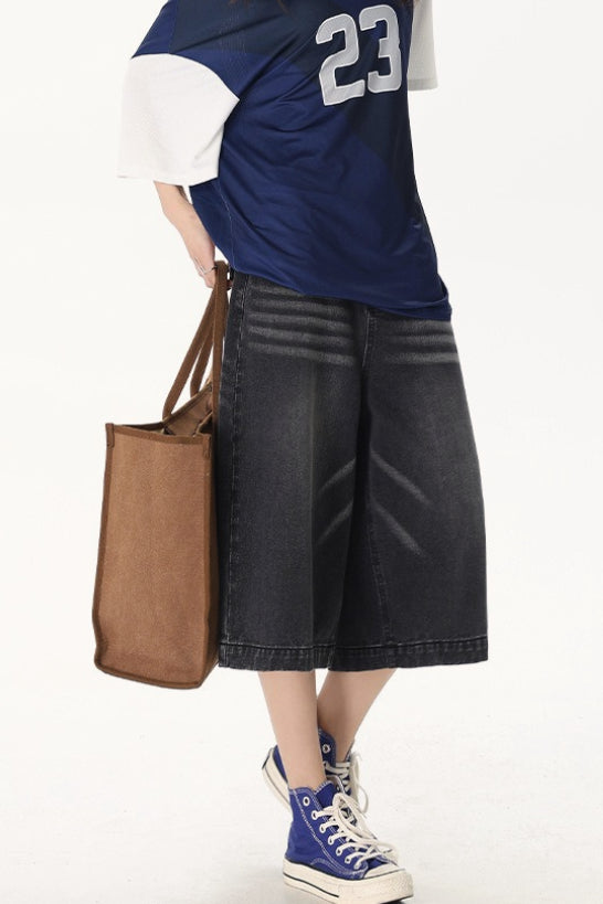 Vintage High Waist Cropped Wide Leg Jeans Secondary image