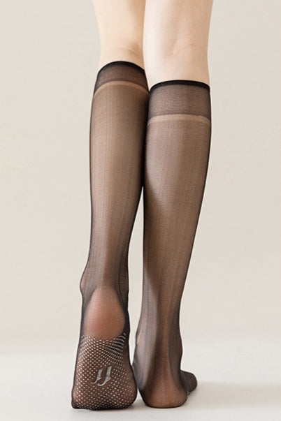 Sheer Silicone Grip Knee High Stockings Main image