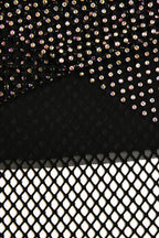 Sexy Rhinestone Mesh Bodycon Mini Skirt