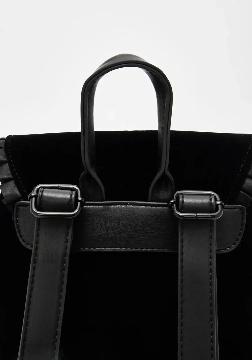 Black Gothic Velvet Witch Harajuku Magic Embroidery Dark Punk Shoulder Bag Black