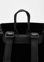 Black Gothic Velvet Witch Harajuku Magic Embroidery Dark Punk Shoulder Bag Black