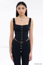 Black Lara Stylish Corset Top