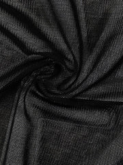 Black Mesh Safety Pin Cardigan Sweaters