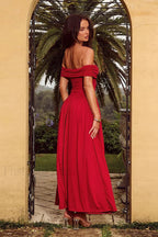 Black One Shoulder Off The Shoulder Tube Top Maxi Dress