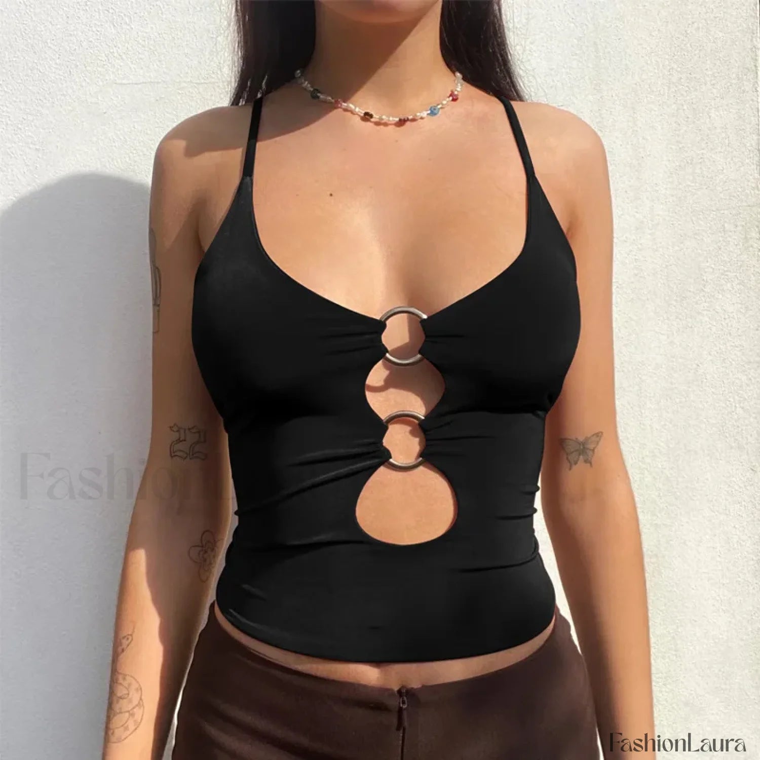 Black Party Club Crop Top Black / S