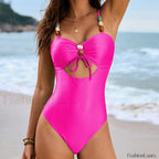Black Push Up Closed Swimwear One Piece