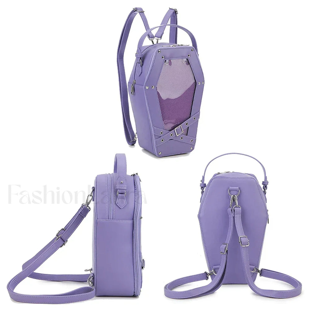 Black Retro Women Gothic Pentagram Fashion Casual Shoulder Leather Designer Unisex Bag