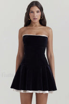 Black Velvet Off Charming The Shoulder Dress XS / Black
