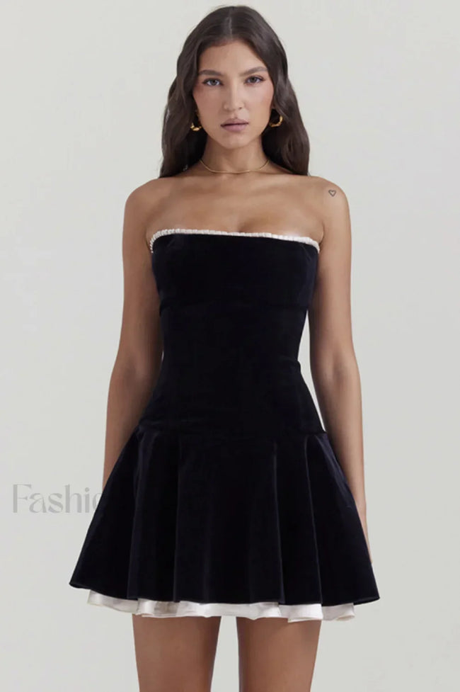 Black Velvet Off Charming The Shoulder Dress XS / Black Main image