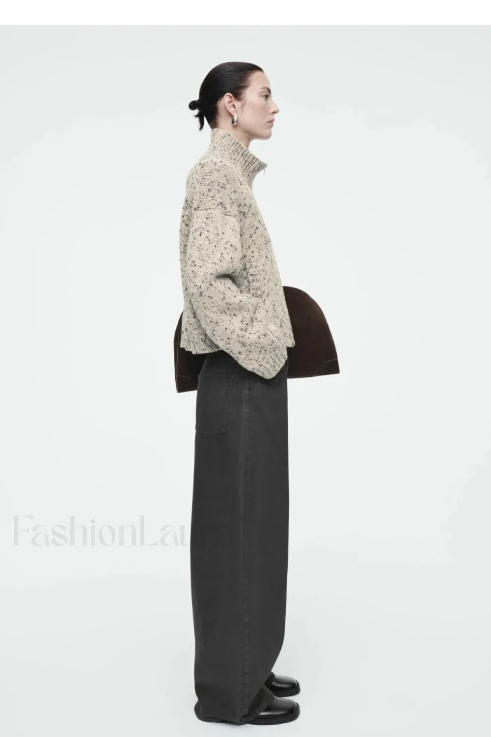 Blended Texture Zipper Cardigan