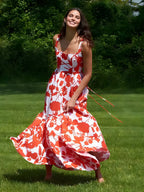 Blooming In Summer Floral Print Cami Long Dress Dresses