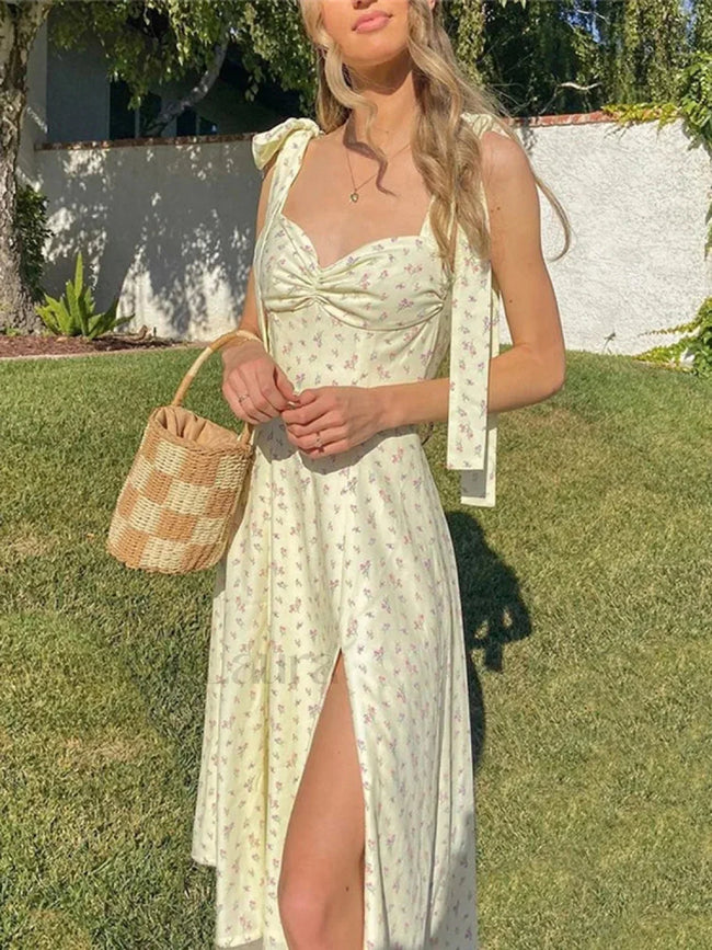 Boho Backless Strappy Floral Dress Main image