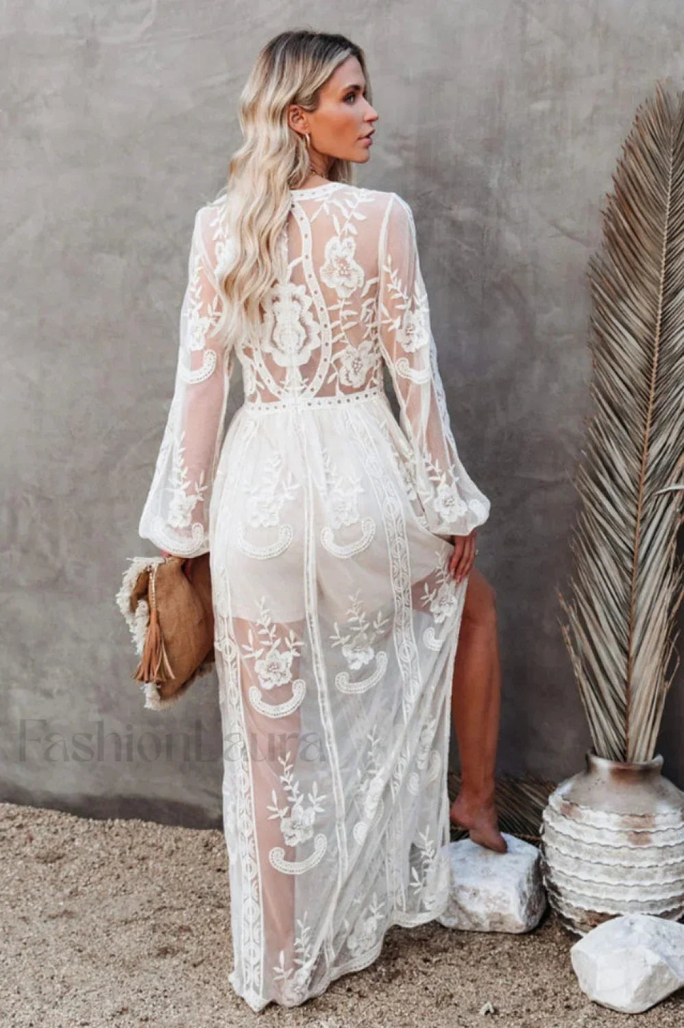 Boho Lace Stylish Maxi Dress Secondary image