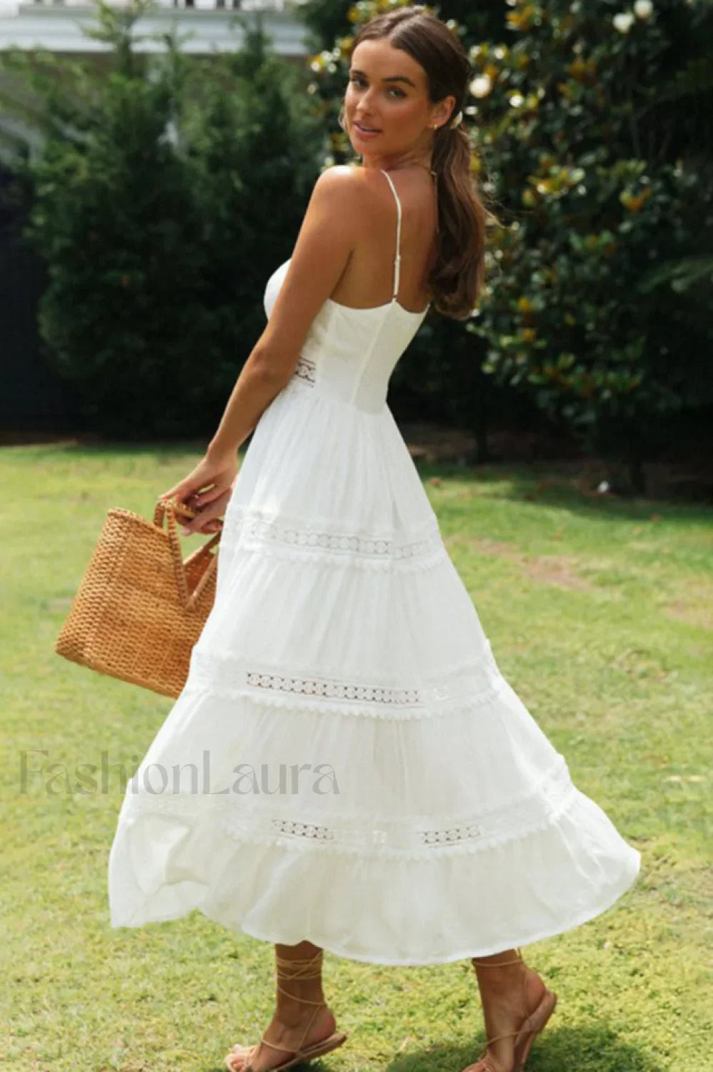Boho Sling Lace Charming Panel Maxi Dress Secondary image