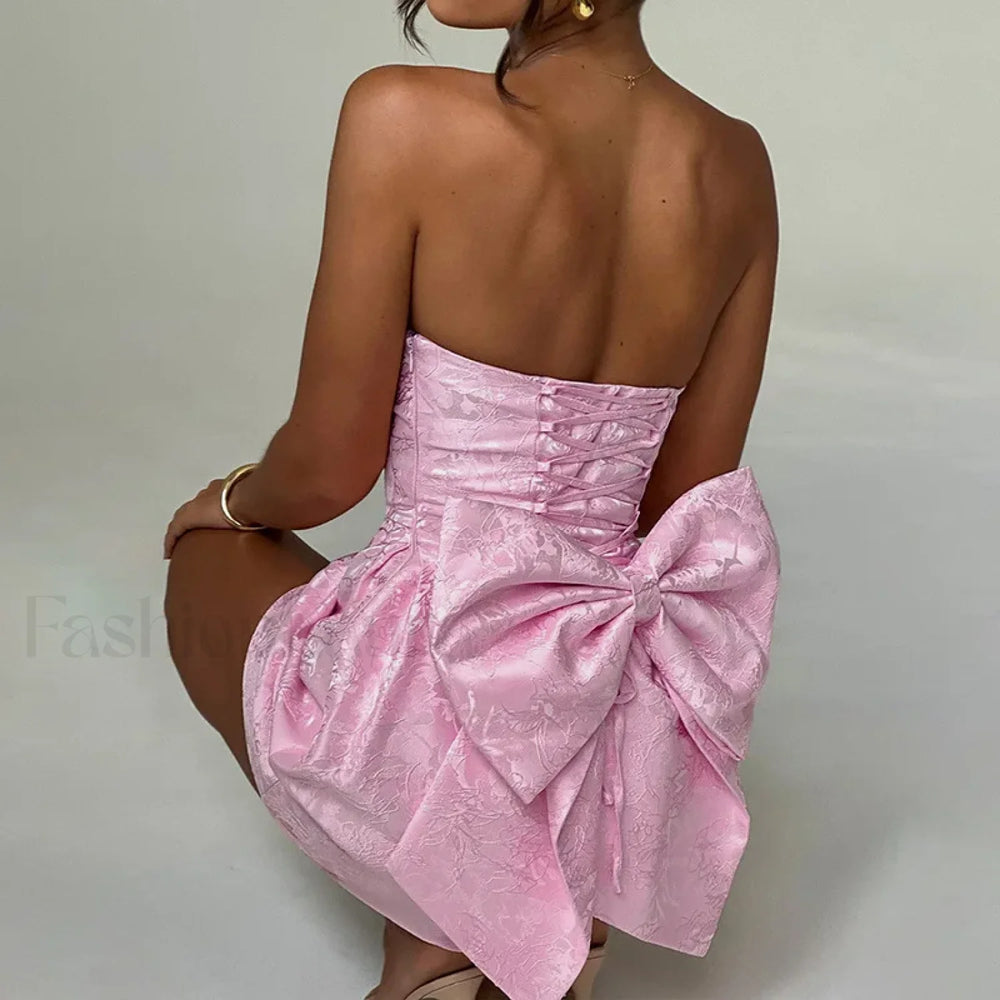Bow Bandage Party Mini Dress